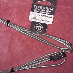 Heavy duty, long apple charging cord